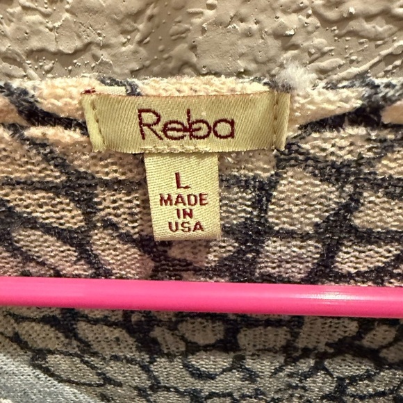 Reba Multi Color Animal Print Embellished Round Neck Stretch Tunic Size Large - Picture 3 of 3